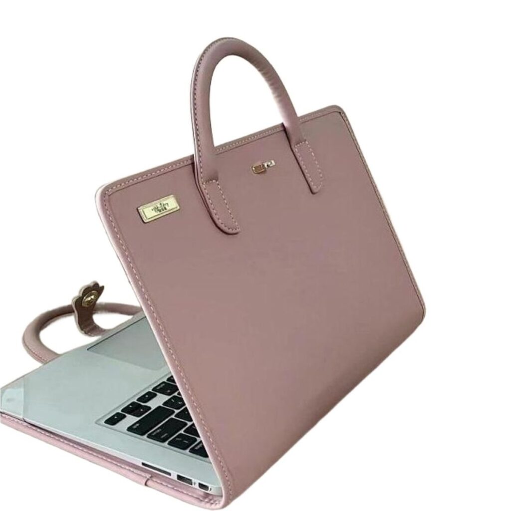 PU Laptop Sleeve Pink with Handle