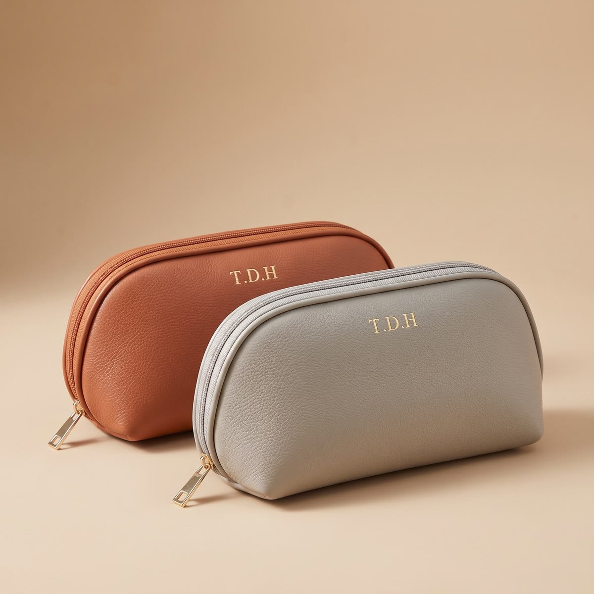 Personalized PU Leather Makeup Bag, - Image 1